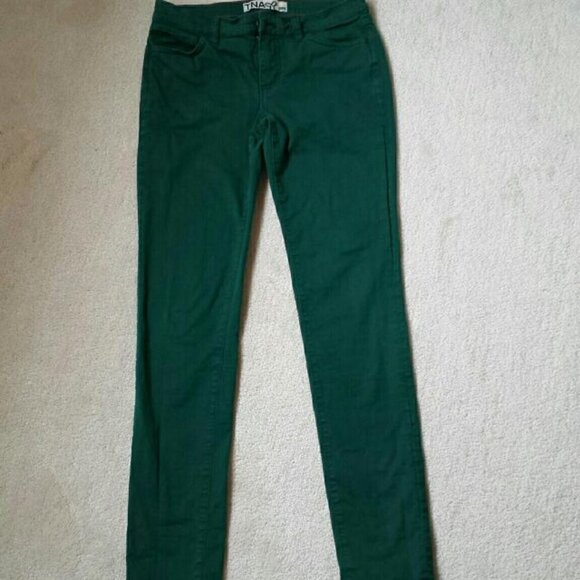 EMERALD GREEN ARITZIA TNA SKINNY PANTS SIZE XSMALL - Picture 2 of 2